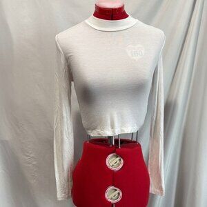 SHEIN White Long Sleeve Women's Tee